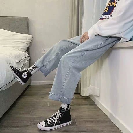 Quần Baggy Jean Nam Nữ- Ống Rộng Unisex Phong Cách Bụi bặm -Q9- đổi trả free nếu hàng lỗi | BigBuy360 - bigbuy360.vn