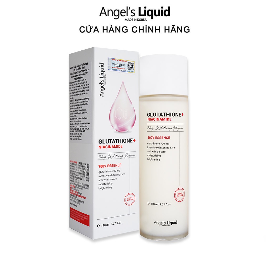 Nước Thần Phủ Bóng Dưỡng Da Trắng Mịn Angel's Liquid Glutathione plus Niacinamide 700V Essence 150ml | BigBuy360 - bigbuy360.vn