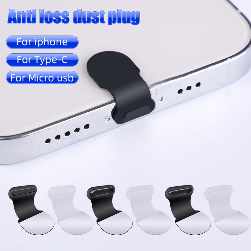 1 Nắp Silicone Chống Bụi Chống Nước Tái Sử Dụng Bọc Cổng Sạc Điện Thoại IOS/Micro USB/Type-C