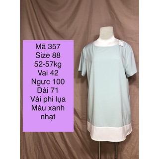 [350358] cộc tay có cổ chất liệu chifon 2hand