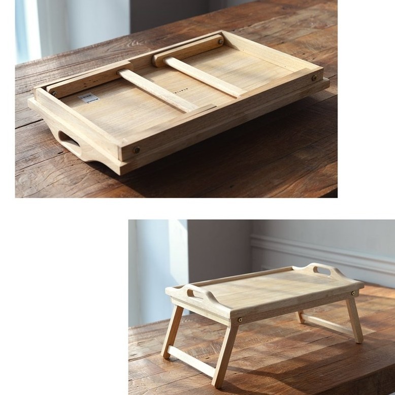 BÀN ĂN GỖ MINI - BED TRAY - 가장자리 | BigBuy360 - bigbuy360.vn