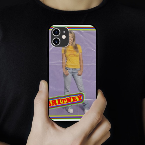Ốp lưng iphone SAMSUNG hình britney collage art op art viền vuông  cho các dòng iPhone PAP20210670