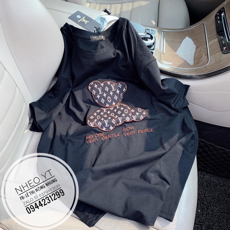 [Mã FAMAYWA giảm 10K đơn 50K] ÁO PHÔNG THÊU GẤU L.V 3 MÀU CHO NỮ | BigBuy360 - bigbuy360.vn