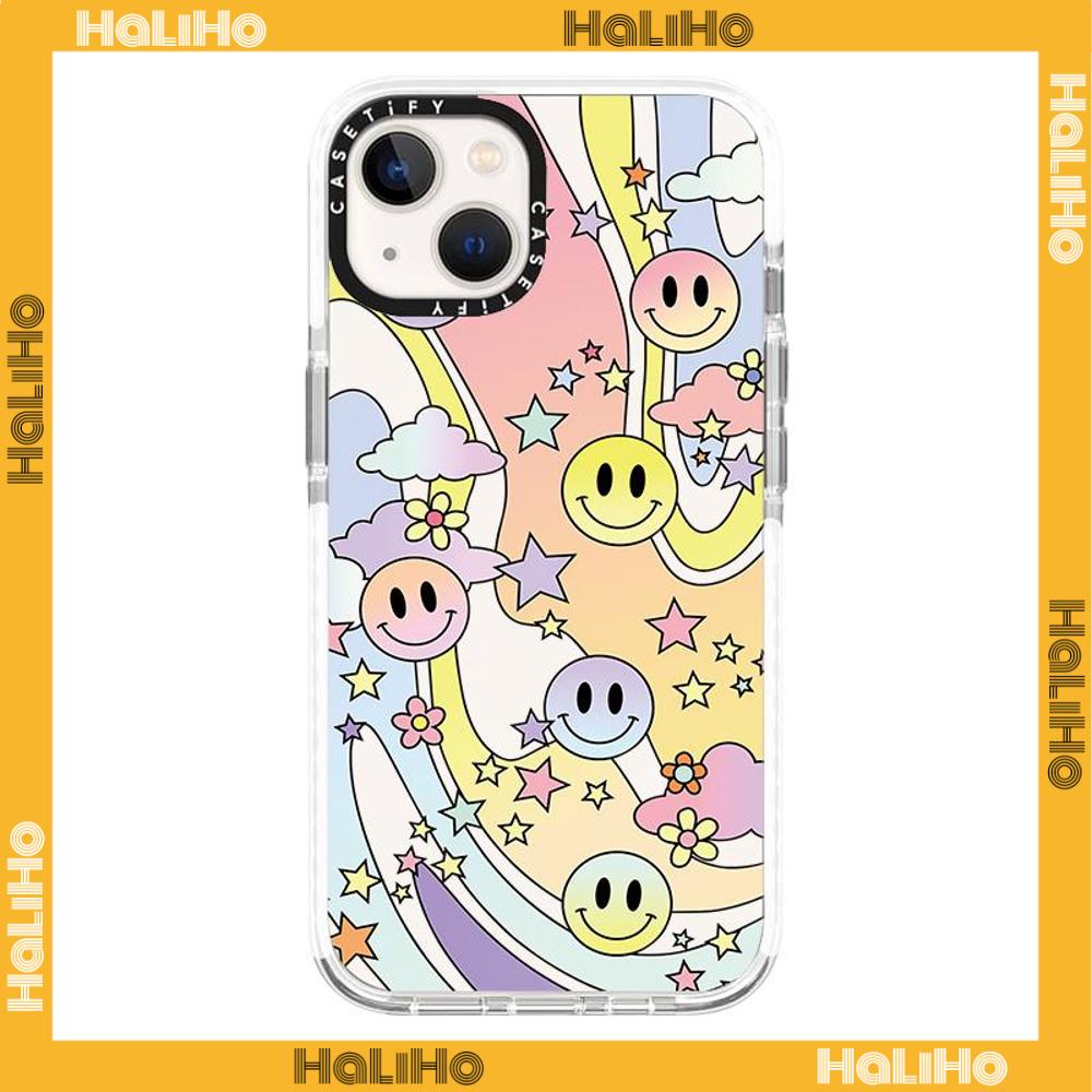 iPhone Case Silicone Soft Case Clear Case Thickened Shockproof Protection Camera Rainbow Smiley Compatible For iPhone 11 iPhone 13 Pro Max iPhone 12 Pro Max iPhone 7 Plus iPhone xr