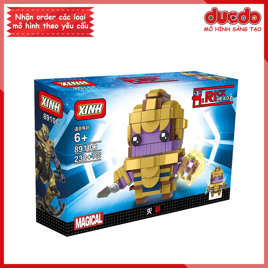 Brick Headz nhân vật Thanos, Iron Man, Thor, Spider Man -Đồ chơi Lắp ghép Mini Minifigures Mô hình BrickHeadz Xinh X8910