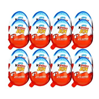 Combo lốc 12 trứng socola Kinder Joy cho bé trai - Màu xanh 20gr