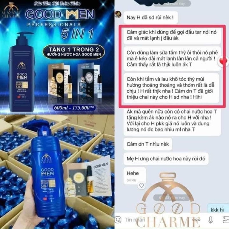 [Chính Hãng] Sữa Tắm Gội Nam Toàn Thân 5in1 600ml  [TẶNG NƯỚC HOA 3ML] | BigBuy360 - bigbuy360.vn
