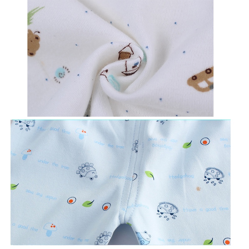 Set 5 món đồ quần áo dài cho bé sơ sinh 0-3 tháng 100% cotton nguyên chất hàng xuất Hàn cao cấp _ SET02