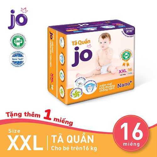 [Cộng miếng] Tã quần Jo size S24/M22/L20/XL18/XXL16