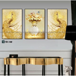 Tranh Tường Leon - tranh canvas mẫu công set 3