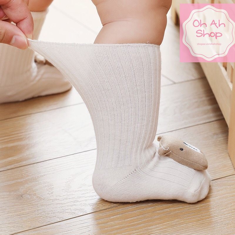 [Chọn mẫu] Tất sơ sinh Tất gối cotton giữ ấm cho bé style Hàn Quốc mix đồ siêu đáng yêu