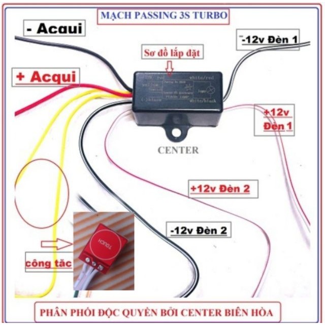 MẠCH CẢM ỨNG BẬT TẮT ĐÈN TRỢ SÁNG XUYÊN NHỰA KIÊM PASSING TỰ ĐỘNG , BH 12 THÁNG