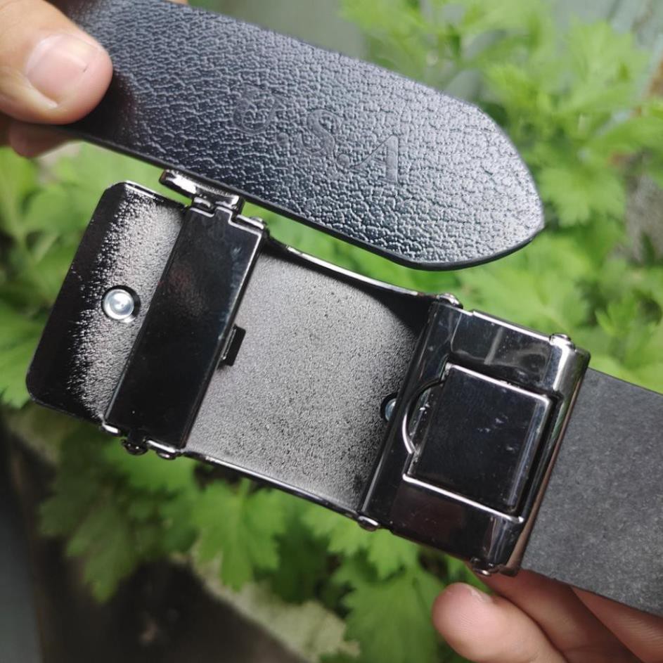 Thắt Lưng Nam Dây Nịt Nam Da Bò  Nguyên Tấm Kết Hợp Khóa Tự Động Chống Gỉ Đúc Nguyên Khối