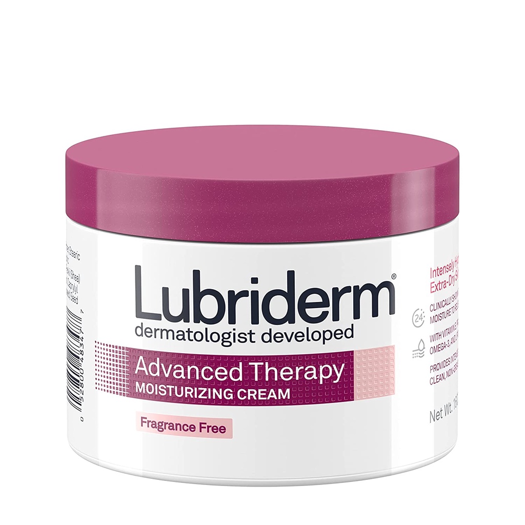 Kem dưỡng ẩm cho da rất khô Lubriderm Advanced Therapy Fragrance-Free Moisturizing Cream 453g (Mỹ)