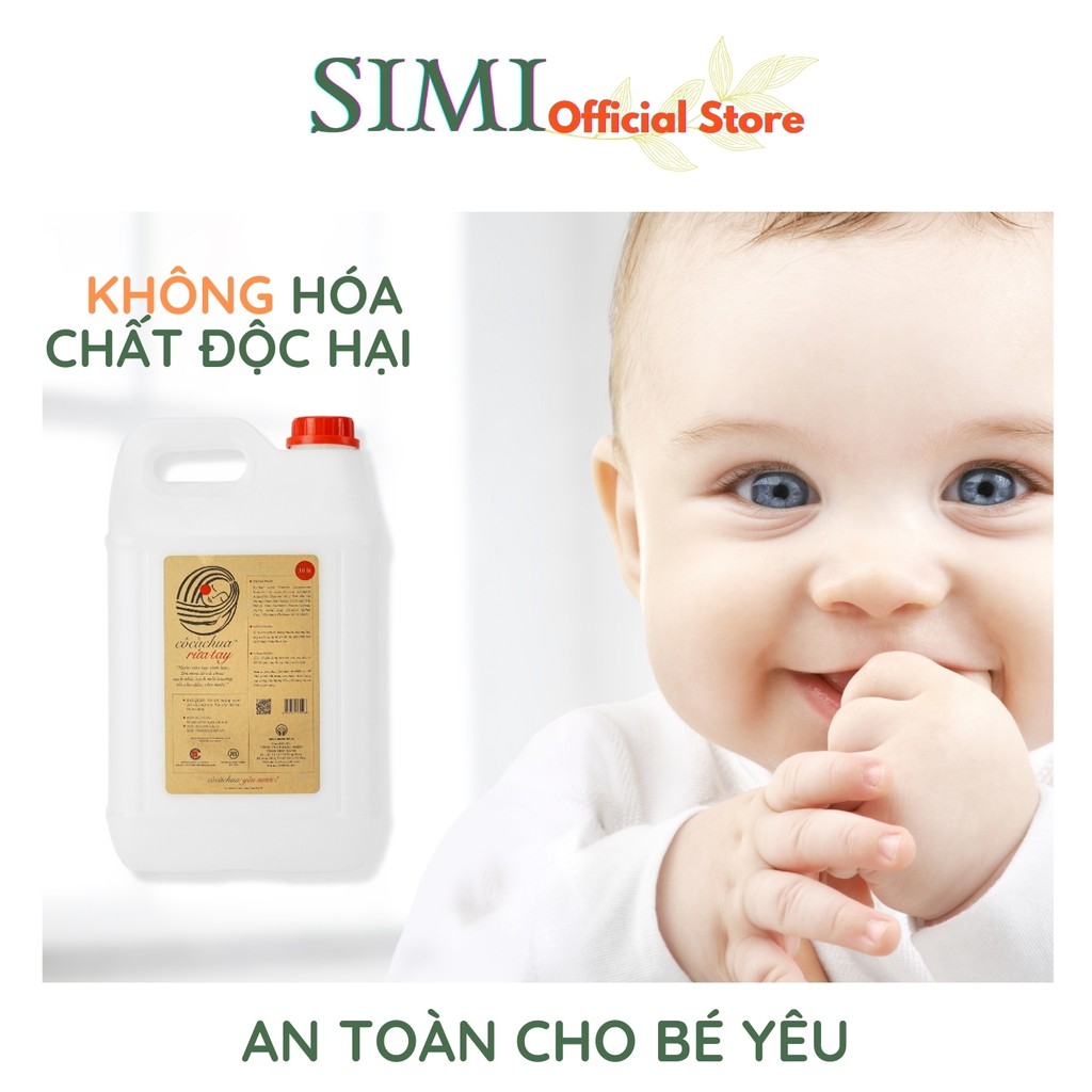 Nước rửa tay hữu cơ CÔ CÀ CHUA xà phòng sát diệt khuẩn an toàn cho da 10l