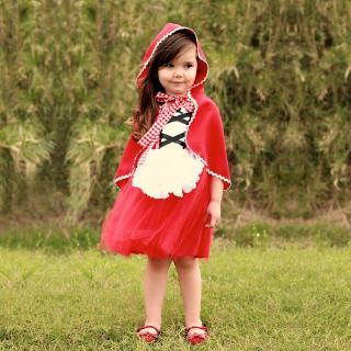 Bộ Đầm Caro + Áo Choàng Giáng Sinh Xinh Xắn Dành Cho Bé Gái