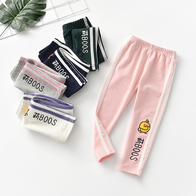 Quần legging co giãn in họa tiết dễ thương dành cho bé gái