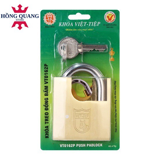Khoá đồng bấm chống cắt Việt Tiệp 0162P
