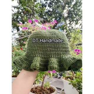 Mũ Len Bucket Vành Nhún Tai Bèo Handmade
