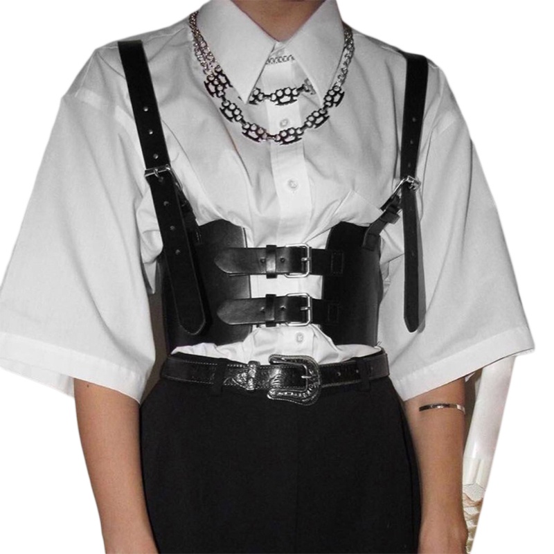 Áo corset giả da phong cách gothic vintage gợi cảm cho nữ