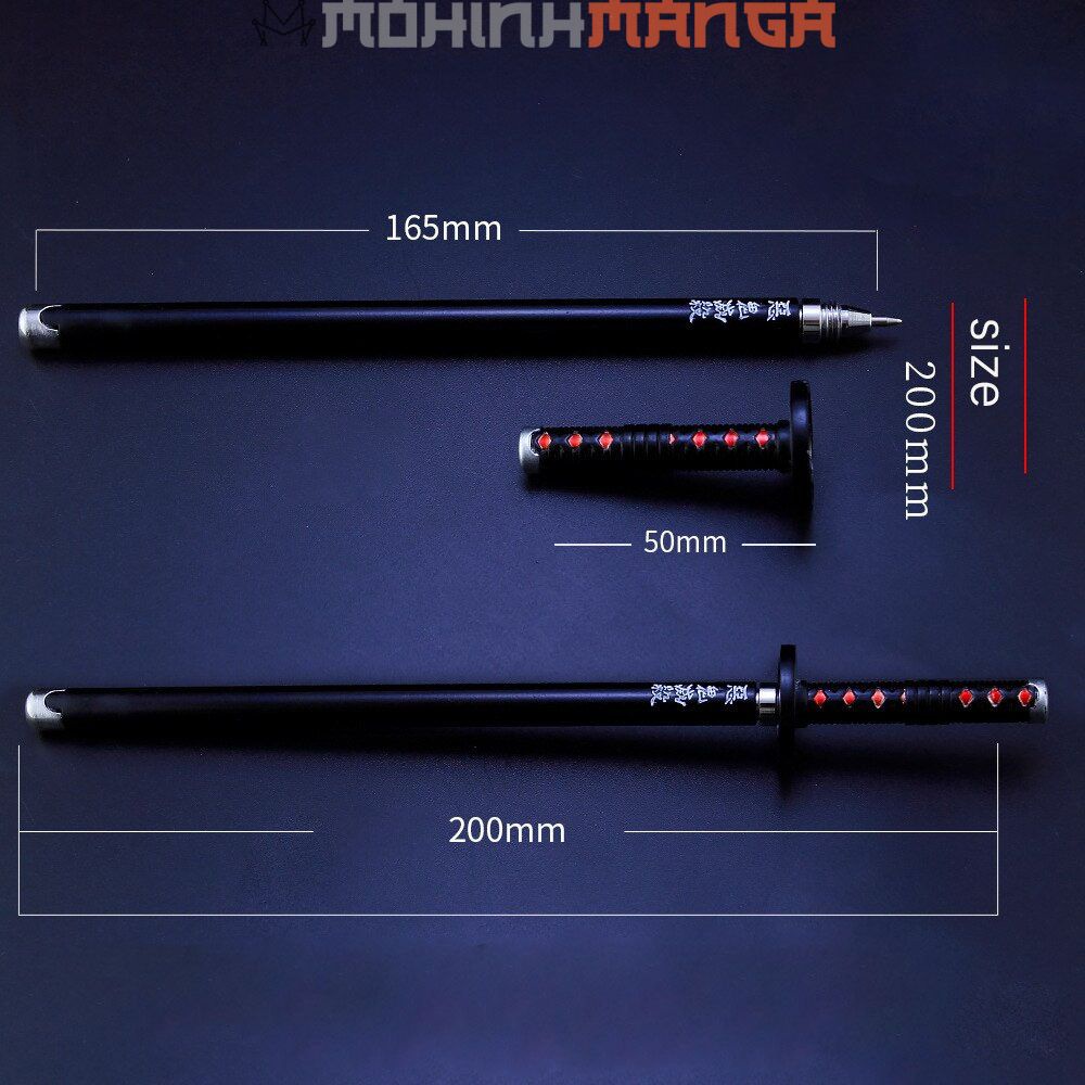 Bút viết mực hình kiếm Tanjiro Kamado V2 Kimetsu No Yaiba Thanh gươm diệt quỷ cứu nhân Demon Slayer Nezuko Zenitsu Giyuu