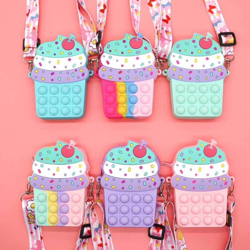 Rodent Pioneer Túi Đeo Vai Bằng Silicon Phong Cách Công Chúa Dễ Thương Cho Bé Gái