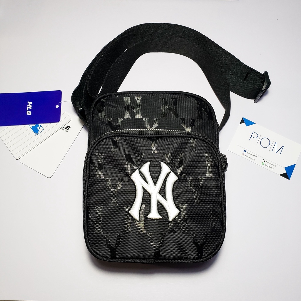 Túi đeo chéo nam nữ M.L.B NY Black B03 - Pom Store