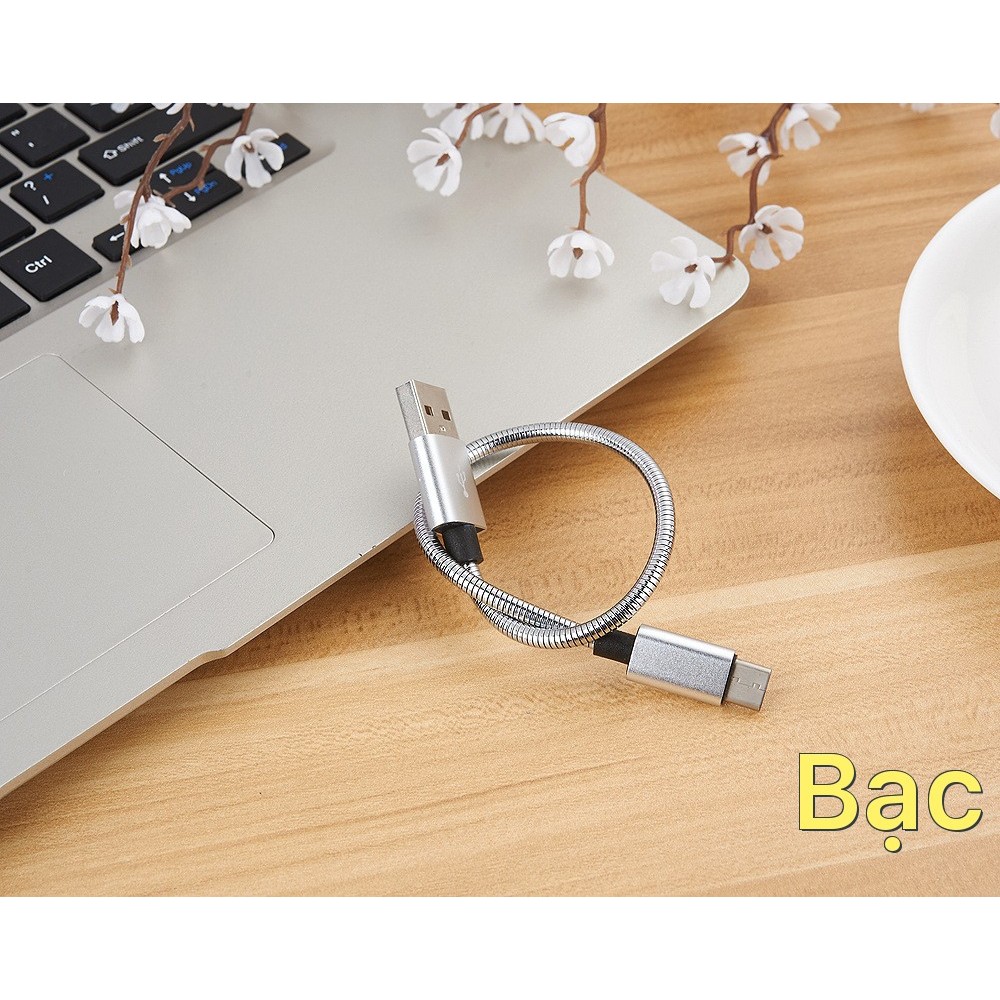 Cáp sạc USB-C (Type C) mạ kẽm loại ngắn 20cm giá rẻ