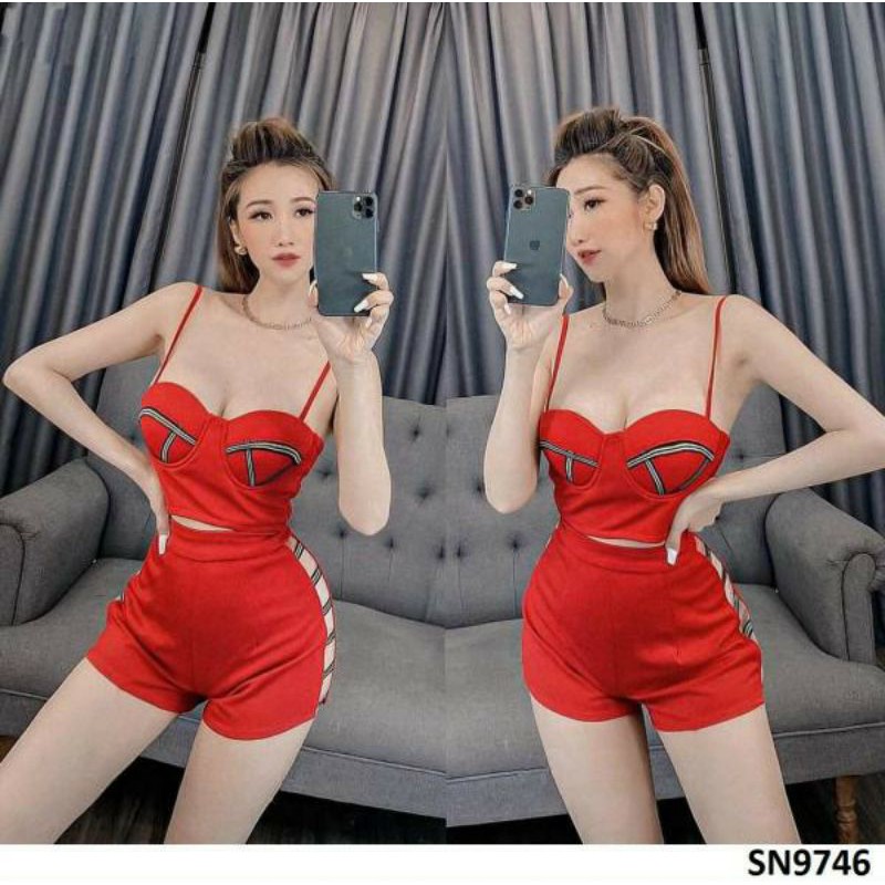 sét áo cúp ngực 2 phối dây kim tuyến sexy