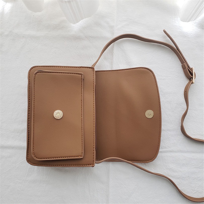 128801 Túi Đeo Chéo Dáng Vuông Nhỏ Kiểu Retro Cá Tính