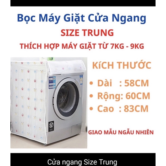 Bọc Máy Giặt Cao Cấp Chống Thấm, Chống Bám Bụi, Tháo Lắp Dễ Dàng