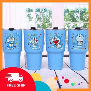 [FREE SHIP] Ly Giữ Nhiệt Yeti Nắp Chống Tràn Tặng Kèm Ống Hút, Túi, Cọ