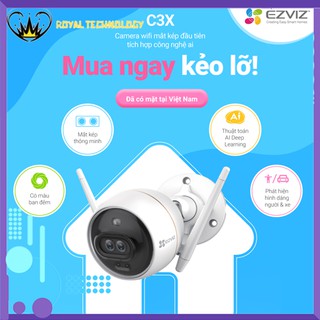 [NPP CHÍNH HÃNG] Camera không dây WIFI EZVIZ C3X Điều Khiển Bằng Giọng Nói, Điện Thoại, Chuyển Đổi Nhiệt Độ Màu Sắc