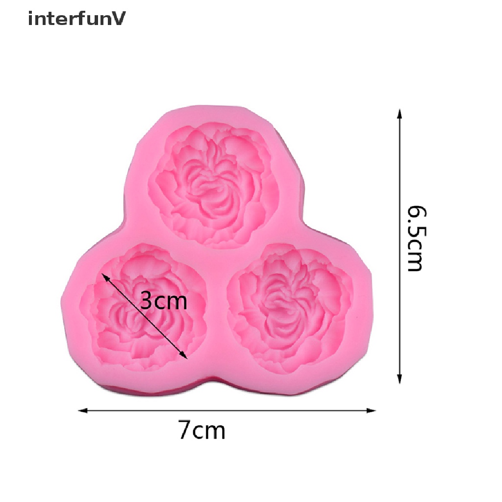 Khuôn Silicone Tạo Hình Hoa Mẫu Đơn Trang Trí Bánh Kem