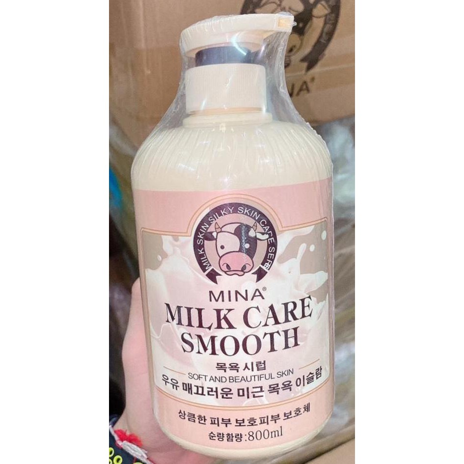 Sữa Tắm Con Bò Milk Care Smooth 800ml