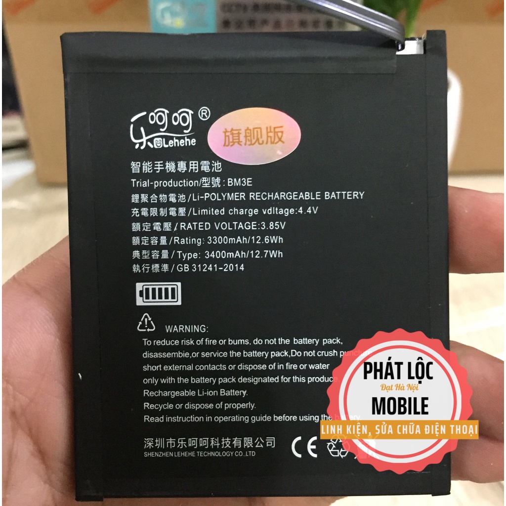 Pin Xiaomi Mi 8 Lehehe dung lượng cao 4000mAh, Mã pin BM3E, Bảo hành 6 tháng