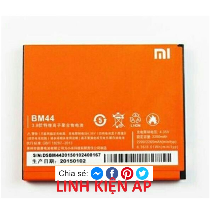 Pin Xiaomi Redmi 2 Redmi 2A BM44