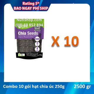 Combo 10 gói chia tím Úc Absolute Organic 250g