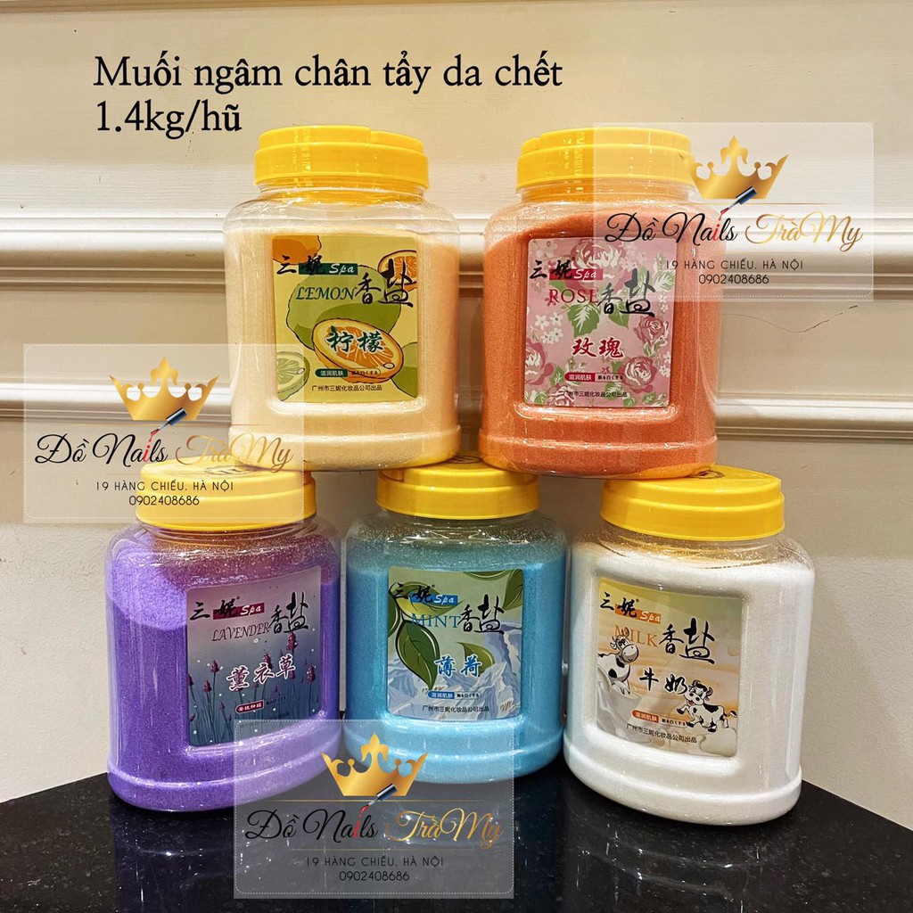 Phụ kiện nail - Muối ngâm chân tẩy da chết gót chân, làm sạch da chân