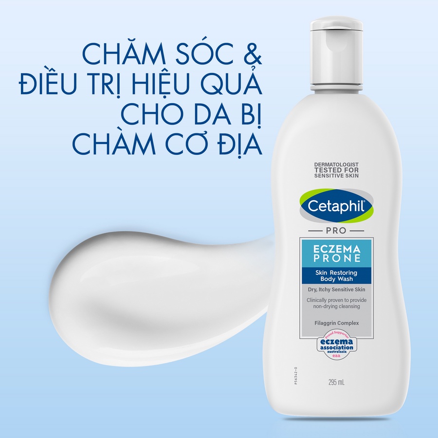 Sữa tắm Cetaphil Pro ⚜️Chính Hãng⚜️ Sữa tắm dành cho da cơ địa, khô Cetaphil Pro Ad Derma Wash 295ml