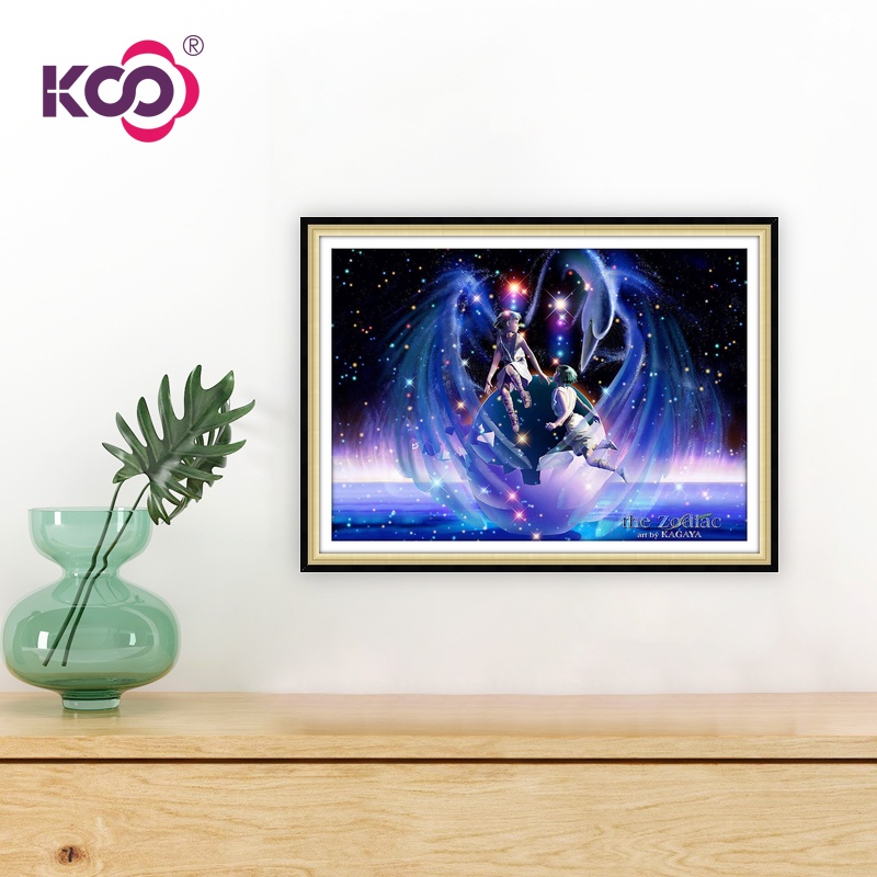 Bộ Tranh Đính Đá Tự Làm Hình Cung Hoàng Đạo Hoạt Hình mười hai chòm sao