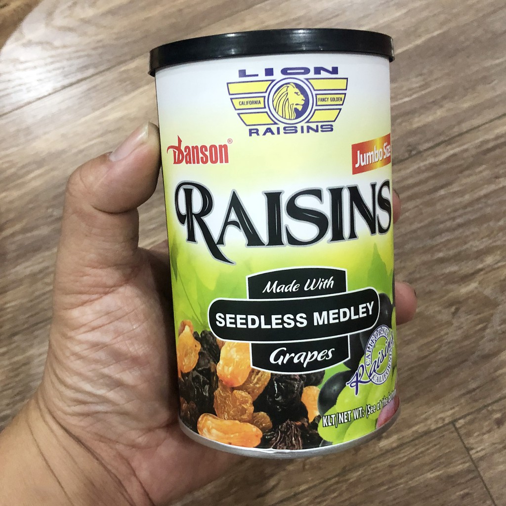 [ NHO THẬP CẨM NGON TUYỆT VỜI ] 01 Hộp 200gr Nho khô Lion Raisins Mỹ - (Date: 12 tháng)