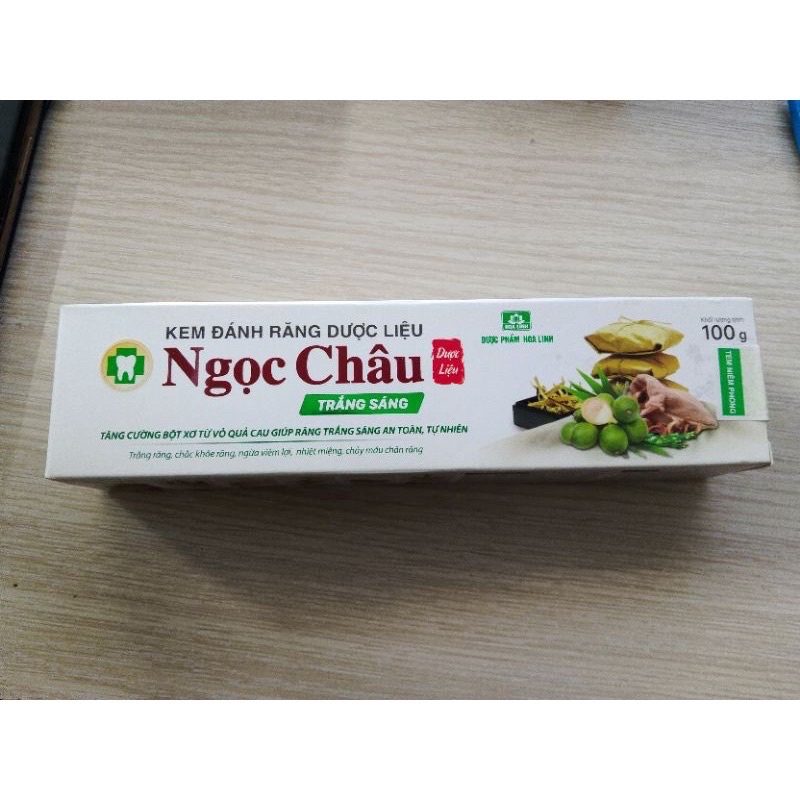 Kem đánh răng dược liệu Ngọc Châu Trắng sáng 10g