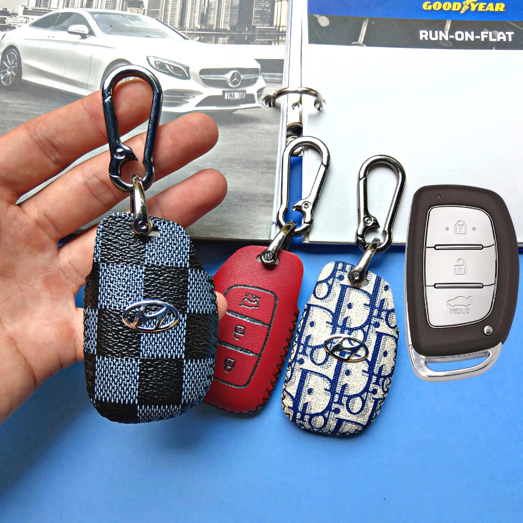 Bao da chìa khóa i10,hyundai tucson,hyundai elentra,sonata (HB 3 móc D Không Dây)