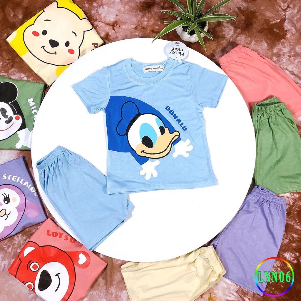 [LNN06] Bộ Cộc Thun Lạnh MINKY MOM In Lụa Phiên Bản Disney, Mềm Mịn, Thoáng Mát, Thấm Hút Mồ Hôi, Hàng Chuẩn Đẹp Cho Bé