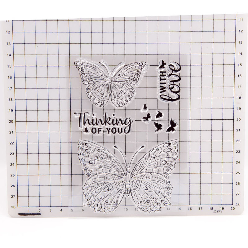 DIY Transparent Stamp/ Plastic Clear Scrapbooking/ Handmade Butterfly Seal/ Photo Album Decorative