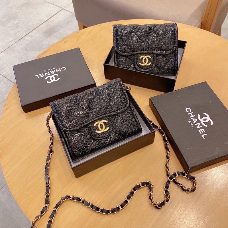 Túi xách mini size 12cm đeo chéo dây xích có nhiều ngăn