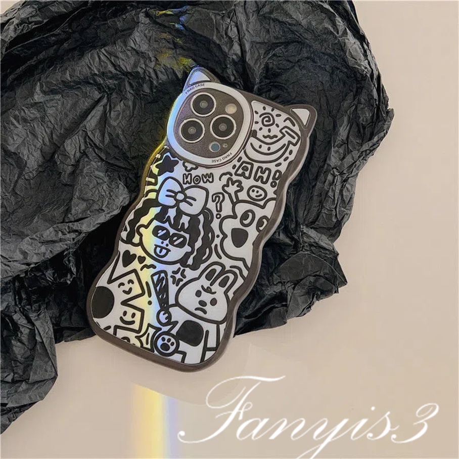 Ốp Điện Thoại Mềm Trong Suốt Họa Tiết Graffiti Cho iPhone 14 13 12 11 Pro Max X XR Xs Max 8 7 6 6s Plus SE 2020