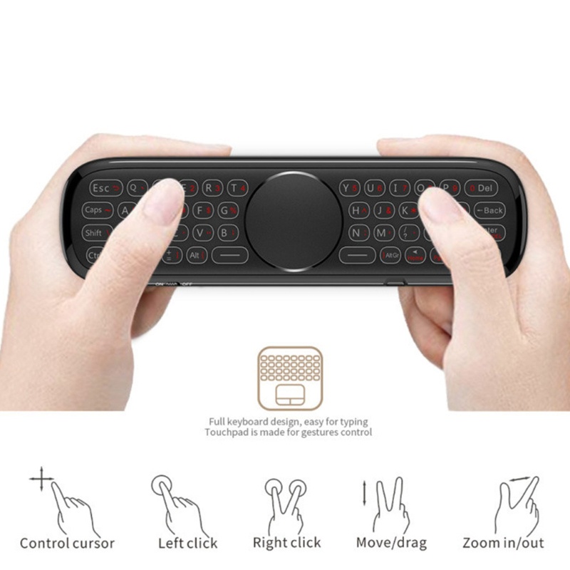 Bộ Bàn Phím Và Chuột Không Khí Con Quay Hồi Chuyển 2 4G W2pro Điều Khiển Từ Xa