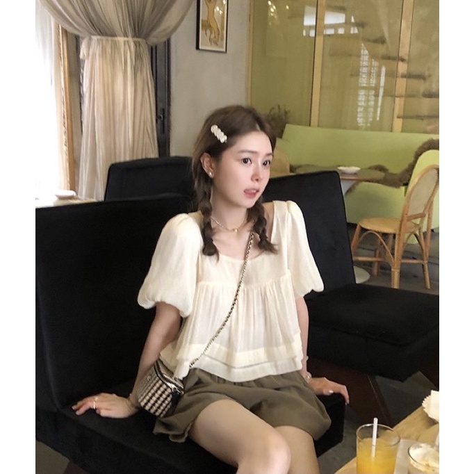 Set áo baybedoll tơ nude | BigBuy360 - bigbuy360.vn
